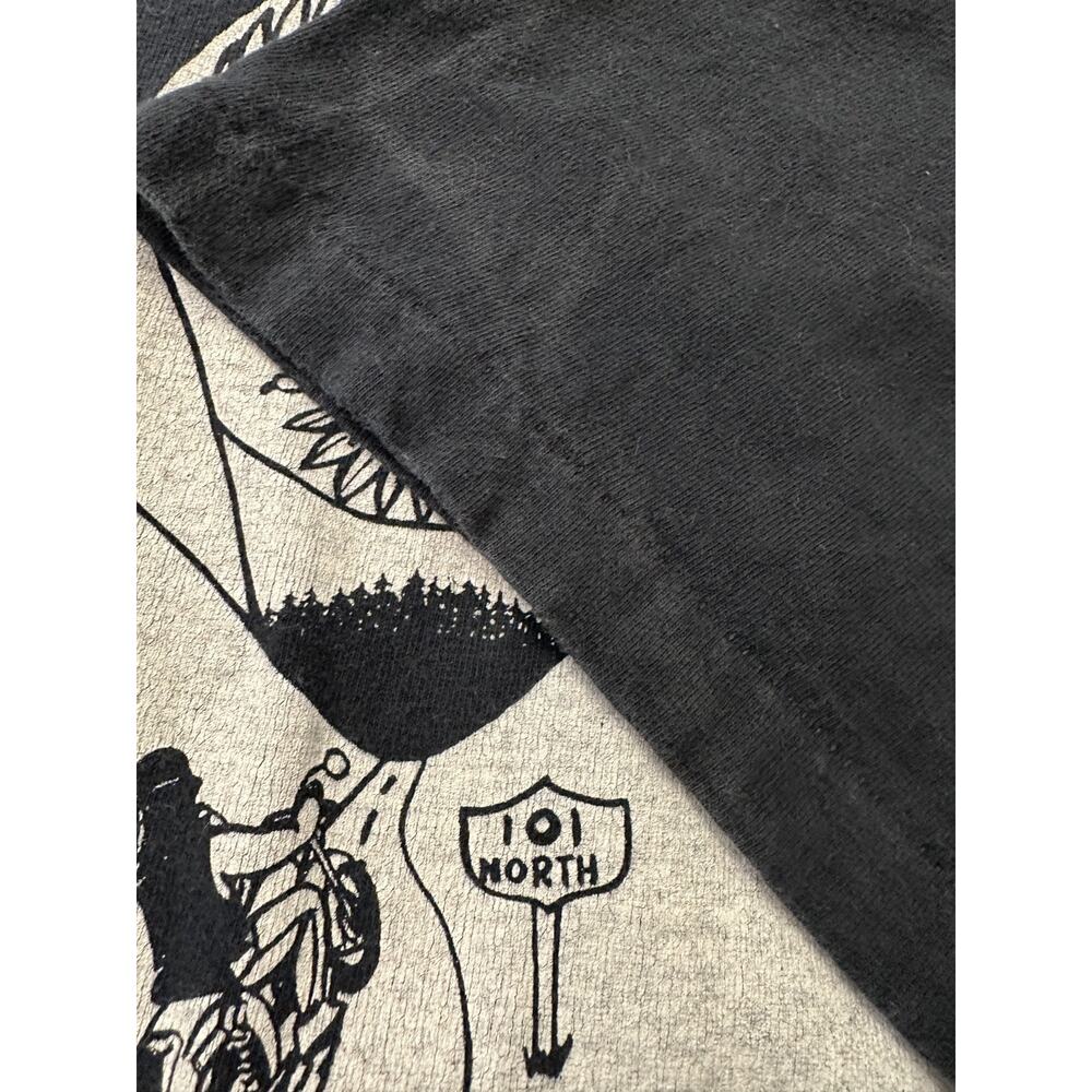 1991 Vintage Run Redwoods California Motorcycle Rally Single Stitch T-Shirt XXL - Picture 6 of 6